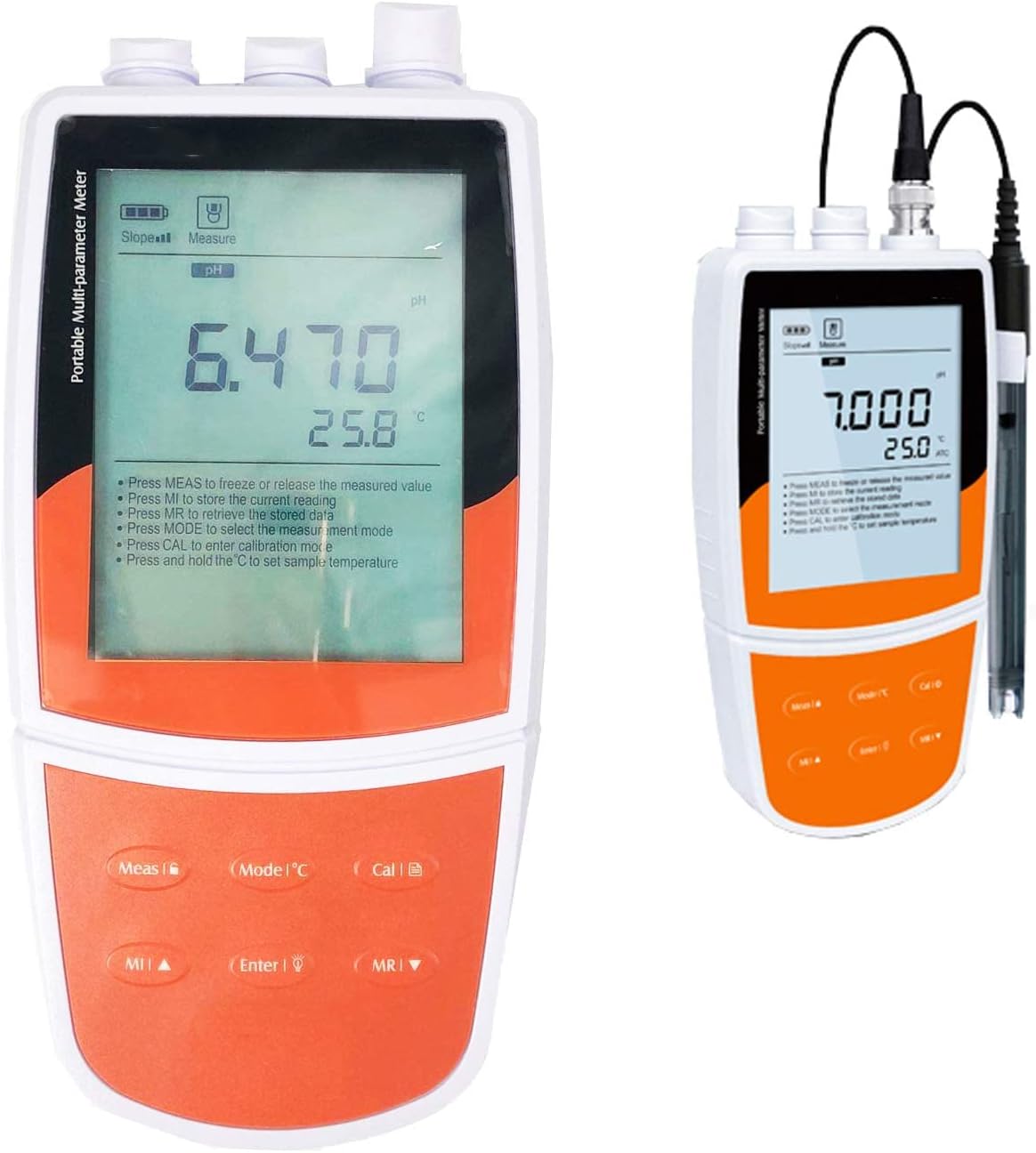 Multiparameter Water Quality Analyzer PH ISE Conductivity DO Meter for Measuring PH ORP ISE Conductivity TDS Salinity Resistivity and DO