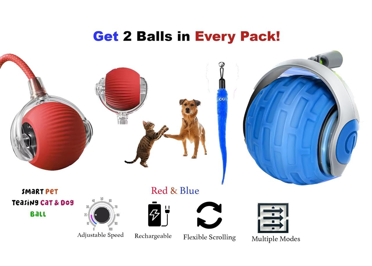 Juguete interactivo de pelota para gatos, bola rodante inteligente para mascotas con prevención de obstáculos, recargable por USB, diseño de cola de cable, divertido juguete de enriquecimiento