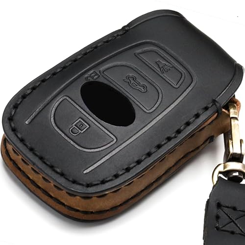 Miniatura 3 de ZiHafate Funda de cuero para llavero compatible con Subaru con control remoto sin llave, Forester Impreza Outback WRX BRZ Legacy y XV Crosstrek,