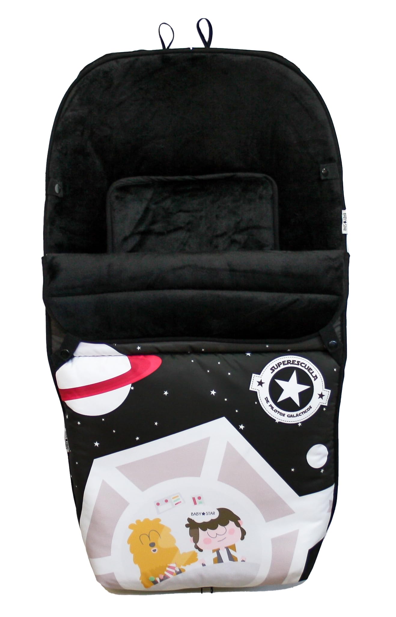 Baby Star Saco Silla de Paseo Universal Invierno con Polar extrasuave, Saco Carro bebé Impermeable, Desmontable y Transpirable, Doble Apertura, Resistente al frío hasta -15 Grados