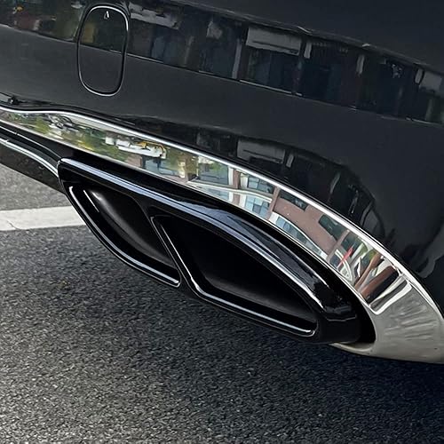 Tubo de escape de garganta para Mercedes-Benz Clase S W223 S580 S560 S450 S500 S63 AMG S580e Accesorios exteriores de acero inoxidable negro
