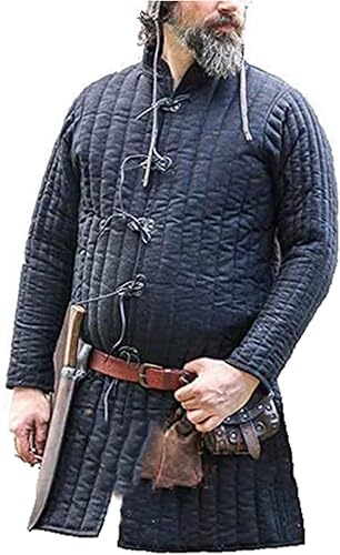 Gambeson Abrigo Medieval Grueso Acolchado De Longitud Completa Manga Completa Gambeson Chaqueta Aketon Chaqueta Armadura SCA por ITS Medieval