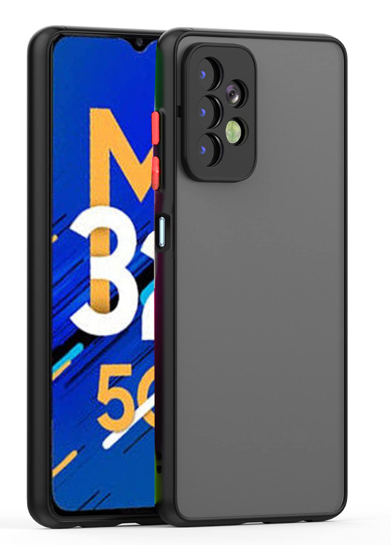 Winble Back Case Cover for Samsung Galaxy M32 5G Back Cover Slim Camera Protection Shockproof Anti-Slip Grip PC TPU Smock Back Cover for Samsung Galaxy M32 5G (Black) (B09DZ65QT5) Amazon Price History, Amazon Price Tracker