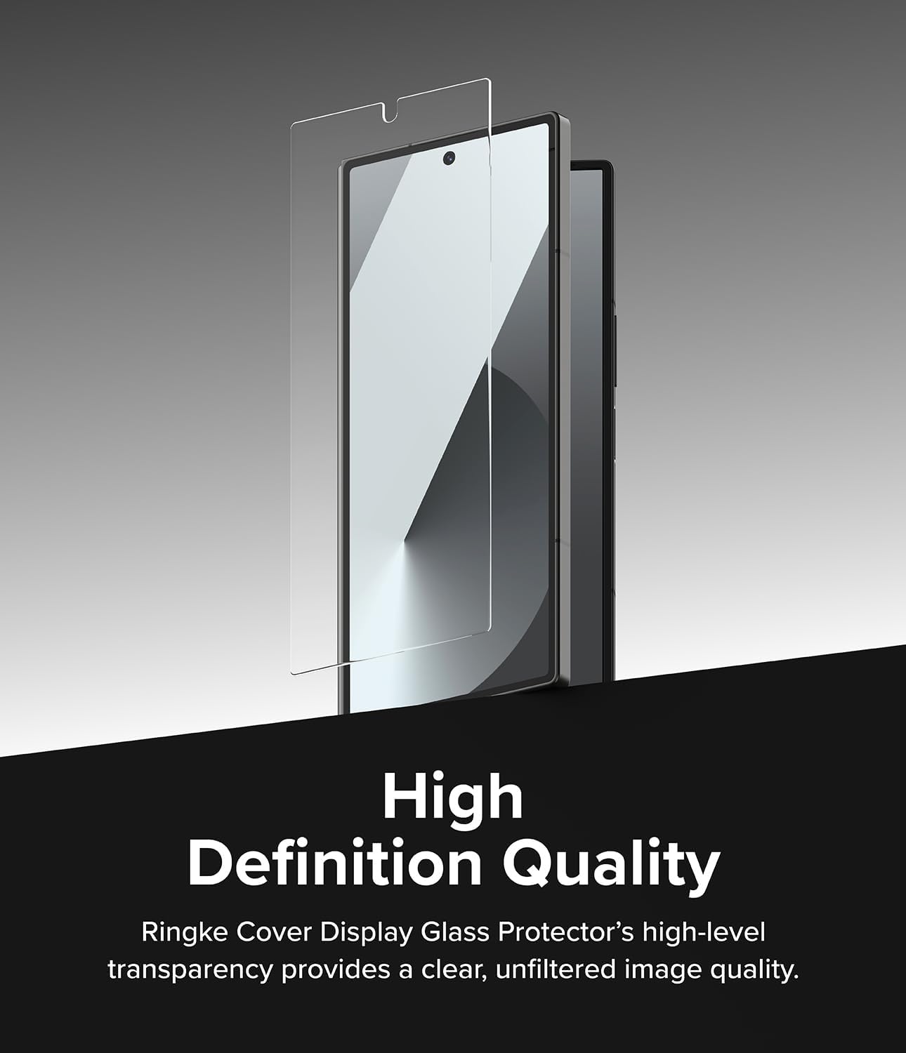 Ringke Fusion Case Compatible with Samsung Galaxy Z Fold 6 [Magnetic Clear] + Cover Display Glass Compatible with Samsung Galaxy Z Fold 6