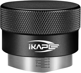 IKAPE Coffee Products, 53MM Coffee Distributor, Gravity Adaptive Espresso Distributor Fits All 54MM Espresso Portafilter, Compatible with 54MM Breville Bottomless Portafilter (Black)