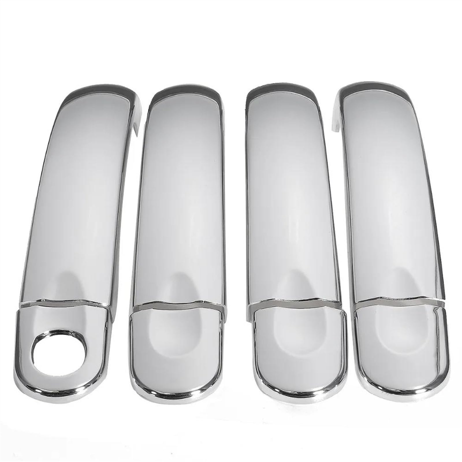 KJHOPY Car Exterior Door Handle Grab Cover Trim Styling Auto Moldings for Touran for Caddy T5 Transporter 03-15 Exterior Door Handle(Chrome)