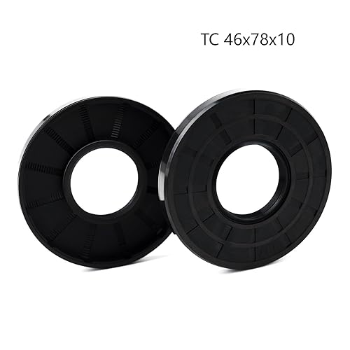 Miniatura 2 de XiKe 2 piezas de sello de aceite TC 1.811x3.071x0.394 in, sellos de doble labio de eje de goma de nitrilo