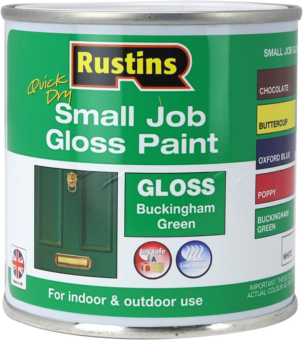 Rustins Quick Dry Small Job Gloss Paint Buckingham Green 250ml