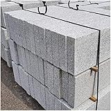 AUPROTEC Granit Bordstein Naturstein massiv 8 x 30 x 100 cm Leistenstein grau DIN EN 1343