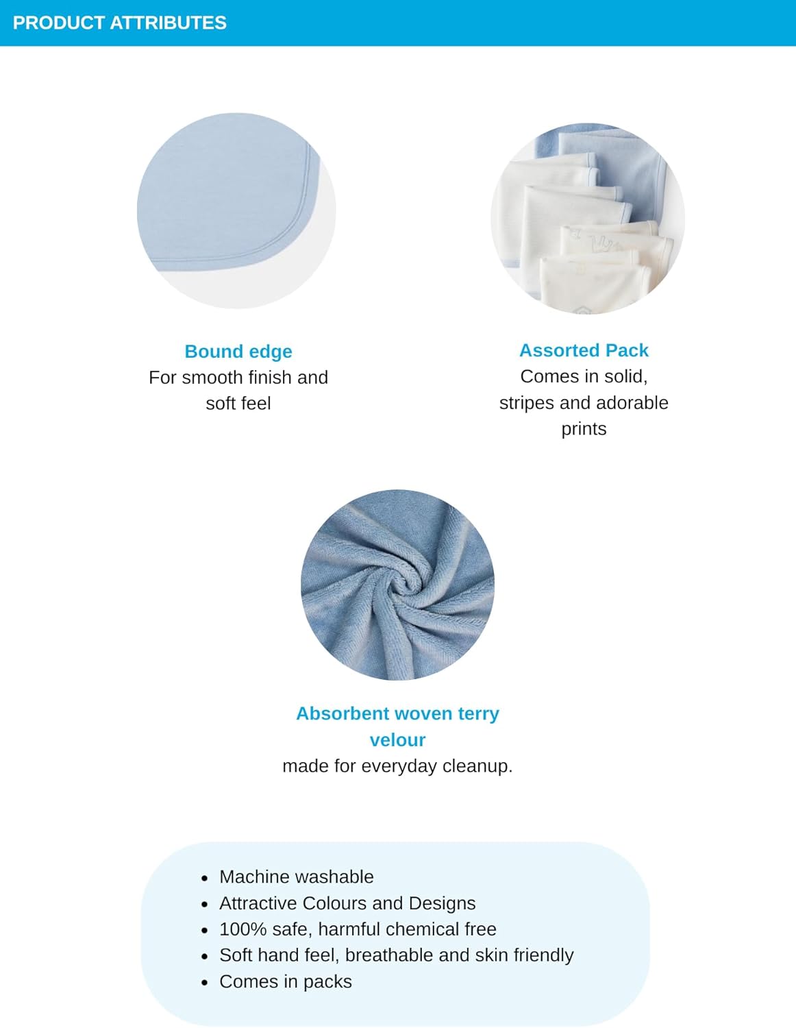 Carter's 6-Pack Washcloths (Ivory/Yellow)