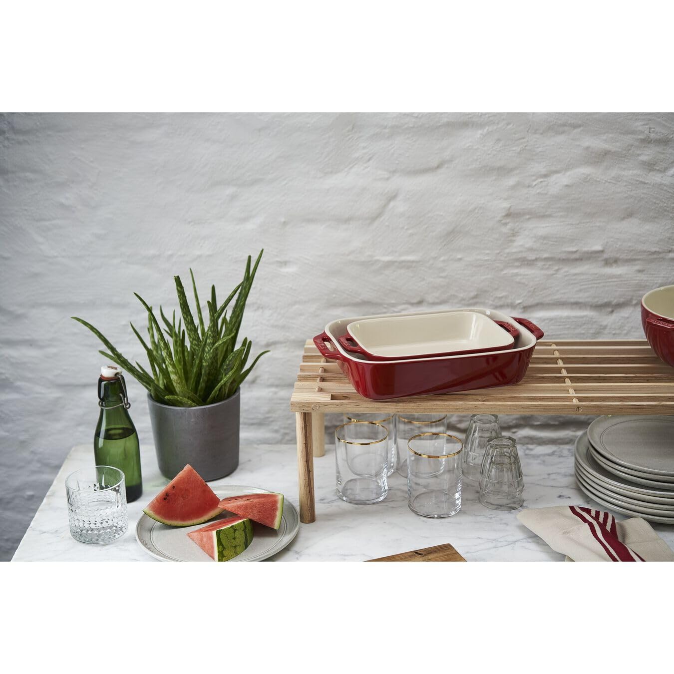 Staub Ovenschalen Set 2 Ceramic Kirsch-rot 40508-627