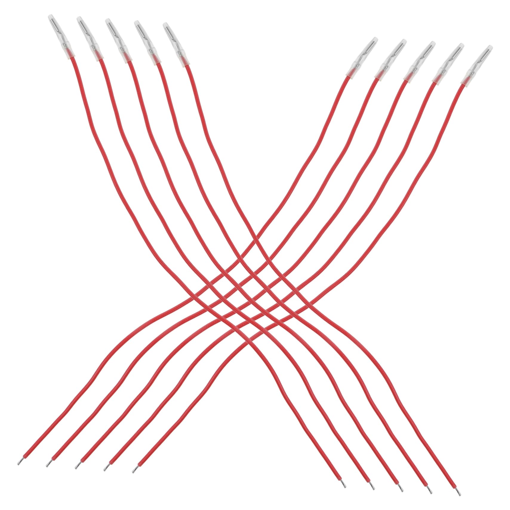 Cabilock 10Pcs Insulated Spade Quick Splice Terminals with Wire Single Head Connector for Automotive Wiring and Electrical Projects