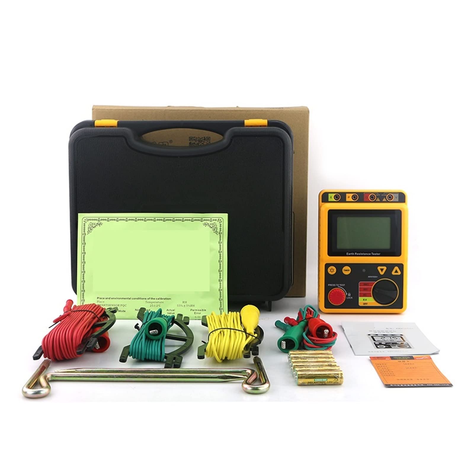 Probador de resistencia a tierra con pantalla digital Medida Conexión a tierra Equipar Estación transformadora Líneas de distribución de energía,Lecturas Precisas
