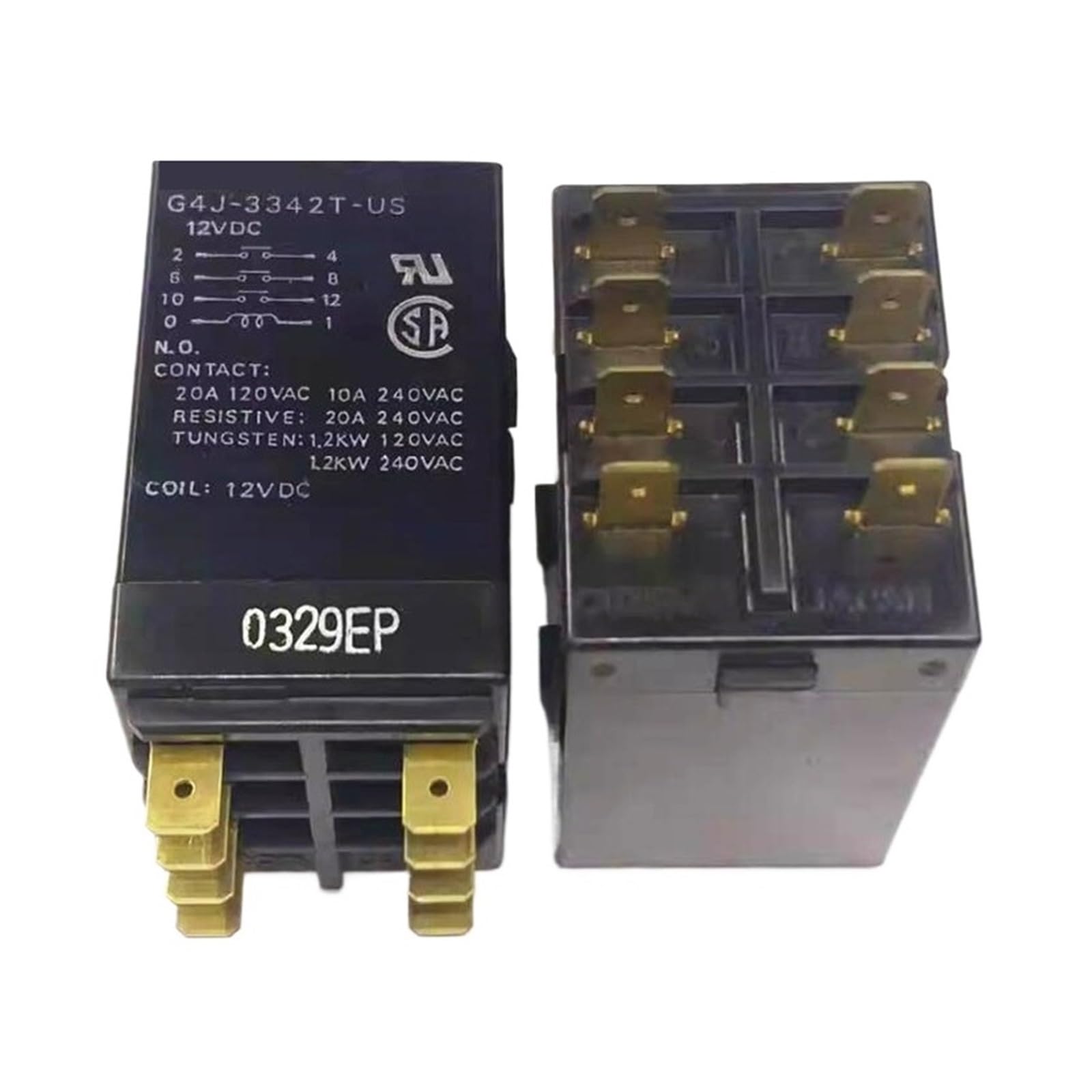 Relais 12V G4J-3342T-US à 8 broches pour commutation de puissance stable