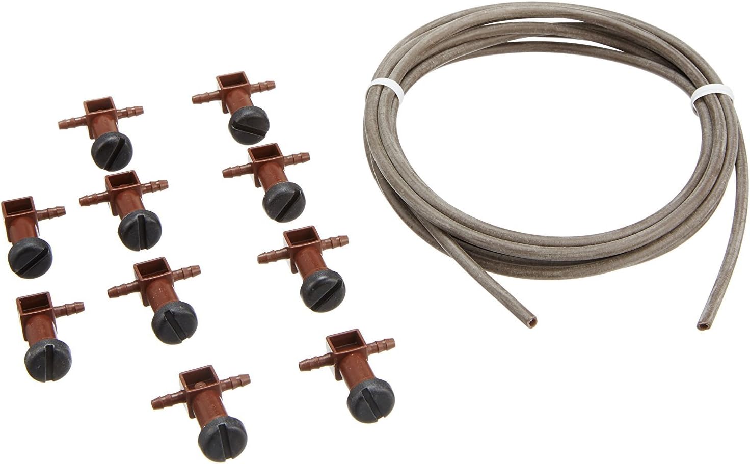 4 Pack - 10 Distributor Drippers with 3mm Tubing for Irrigation and Automatic Watering