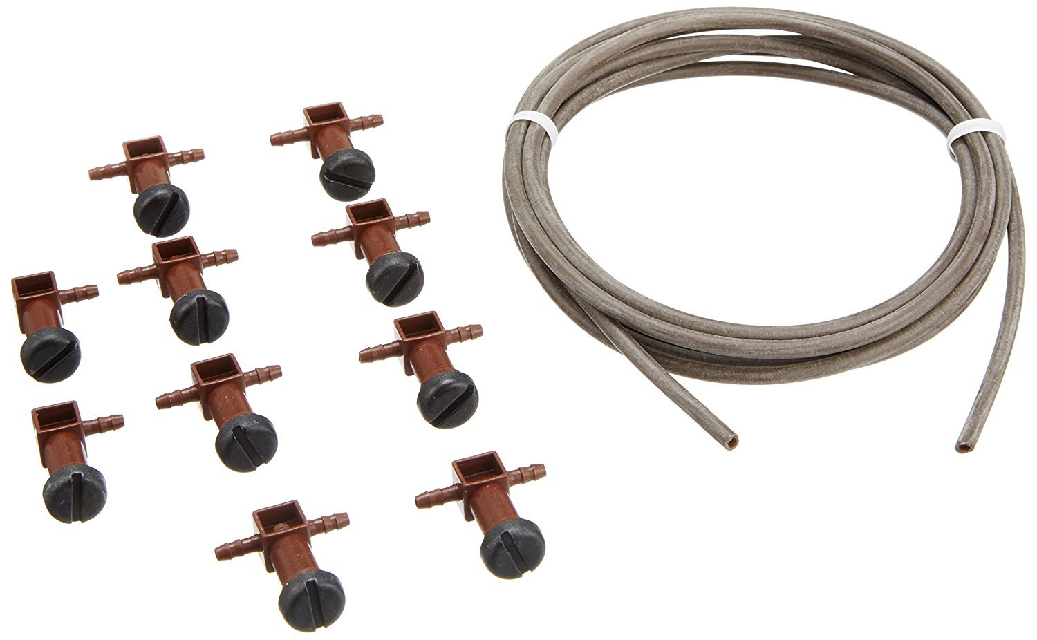 4 Pack - 10 Distributor Drippers with 3mm Tubing for Irrigation and Automatic Watering