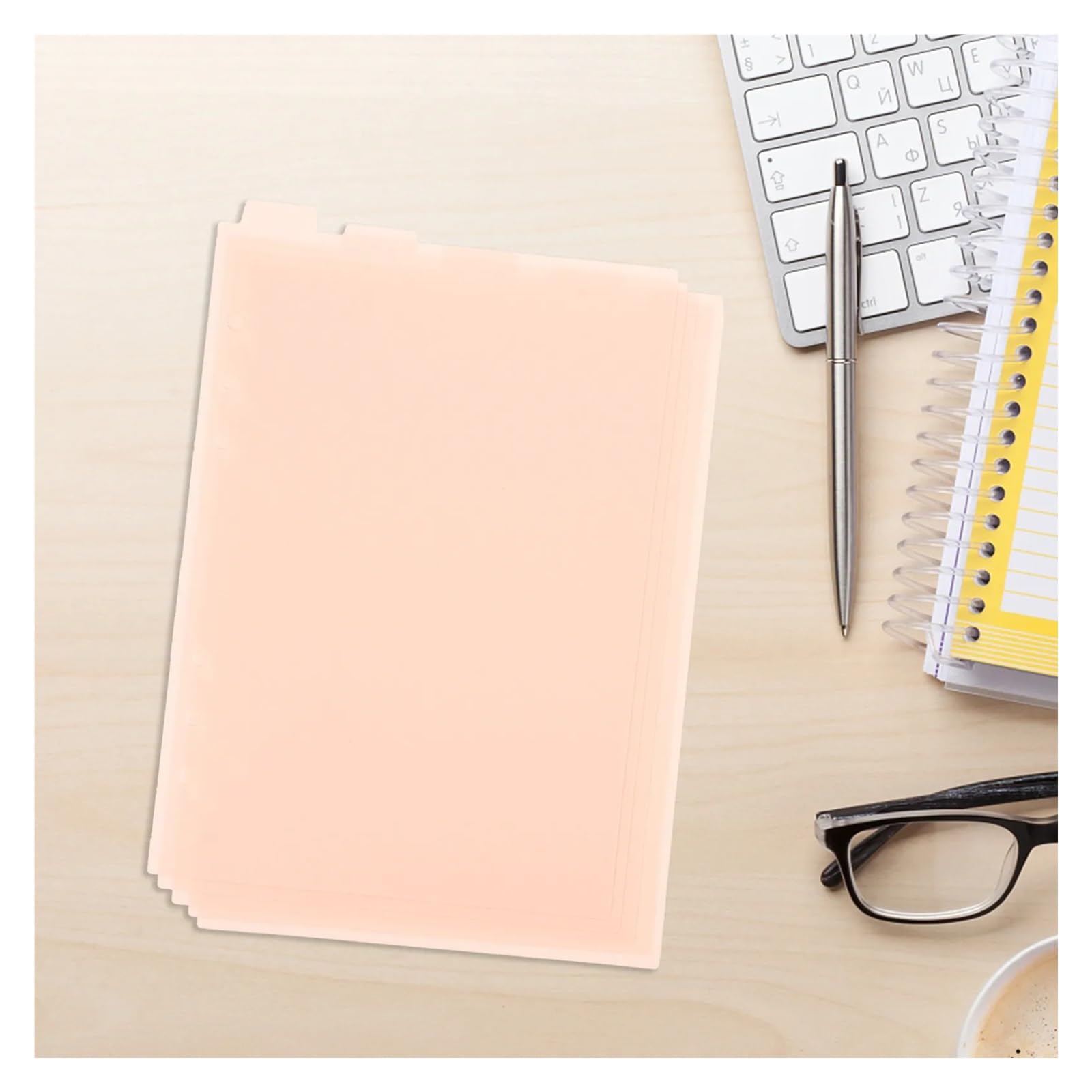 Lot de 30 intercalaires à onglets A6, 6 anneaux en plastique pour journal, carnet de notes, rapport