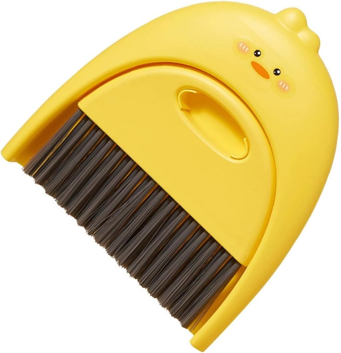 Toyvian Mini Broom and Dustpan Set for Desktop Cleaning, Yellow Plastic Small Sweeping Brush Kit for Home, Office, and Kindergarten Use