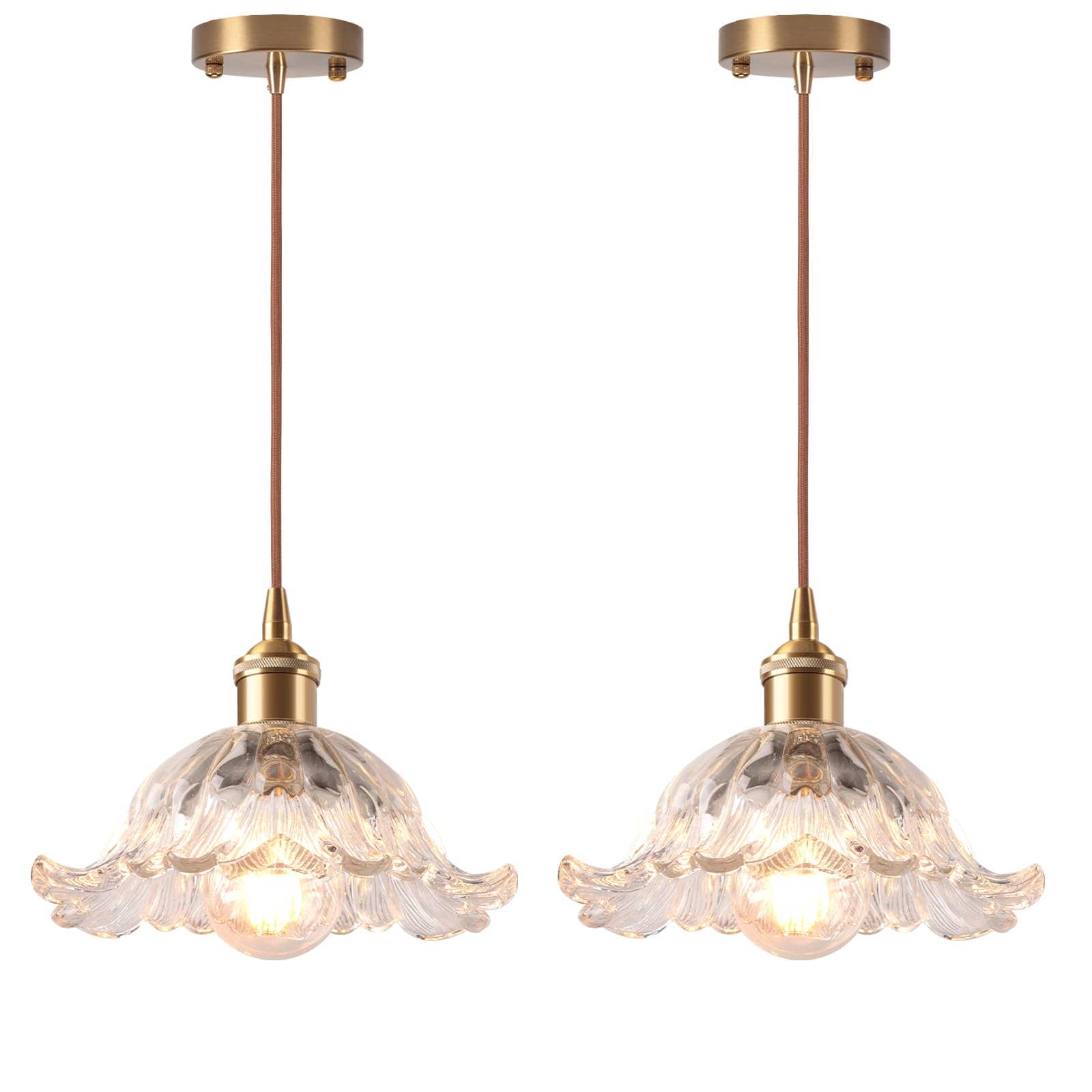 LifestyleFurn Hanglamp Rift Glas 48cm