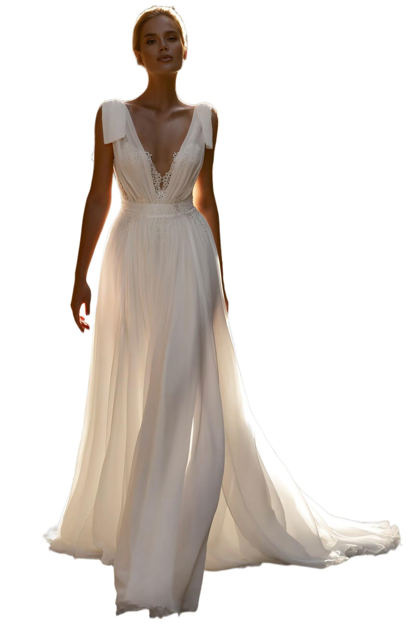 Abiti da sposa sirena per la sposa Tulle Appliques Pizzo Abiti da sposa Lunghi Spiaggia