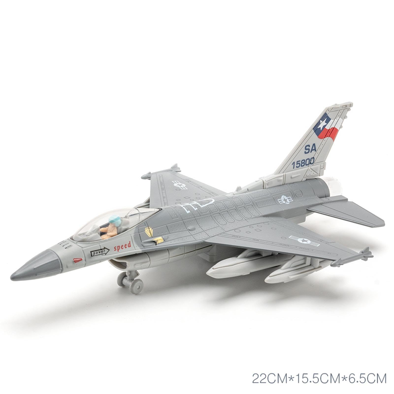 Avión Juguete con Función Pull Back Modelo de Avión Y Luces Y Sonidos Aleación Resistente Adecuado para Niños Sala Estudio, gris3C