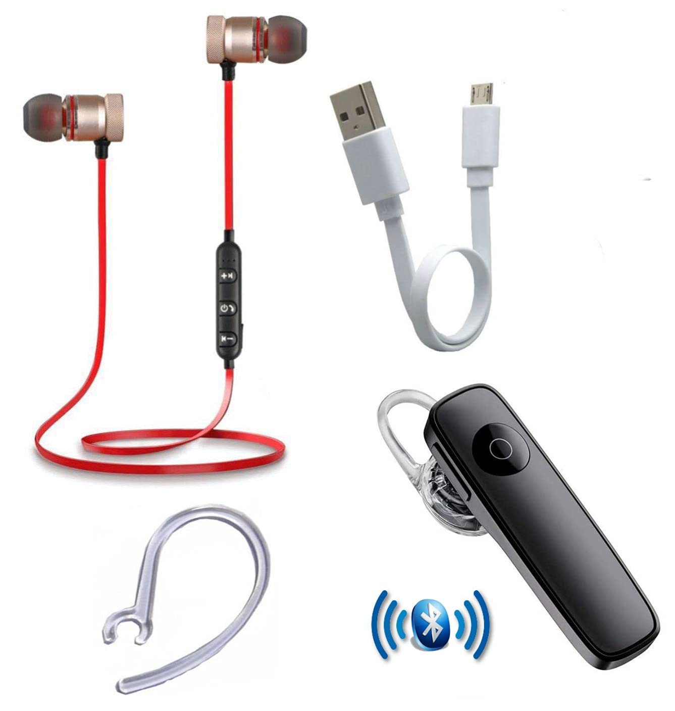 BLAXSTOC PRO Wireless Bluetooth In Ear Headset and Earphone with Mic (Multicolour)