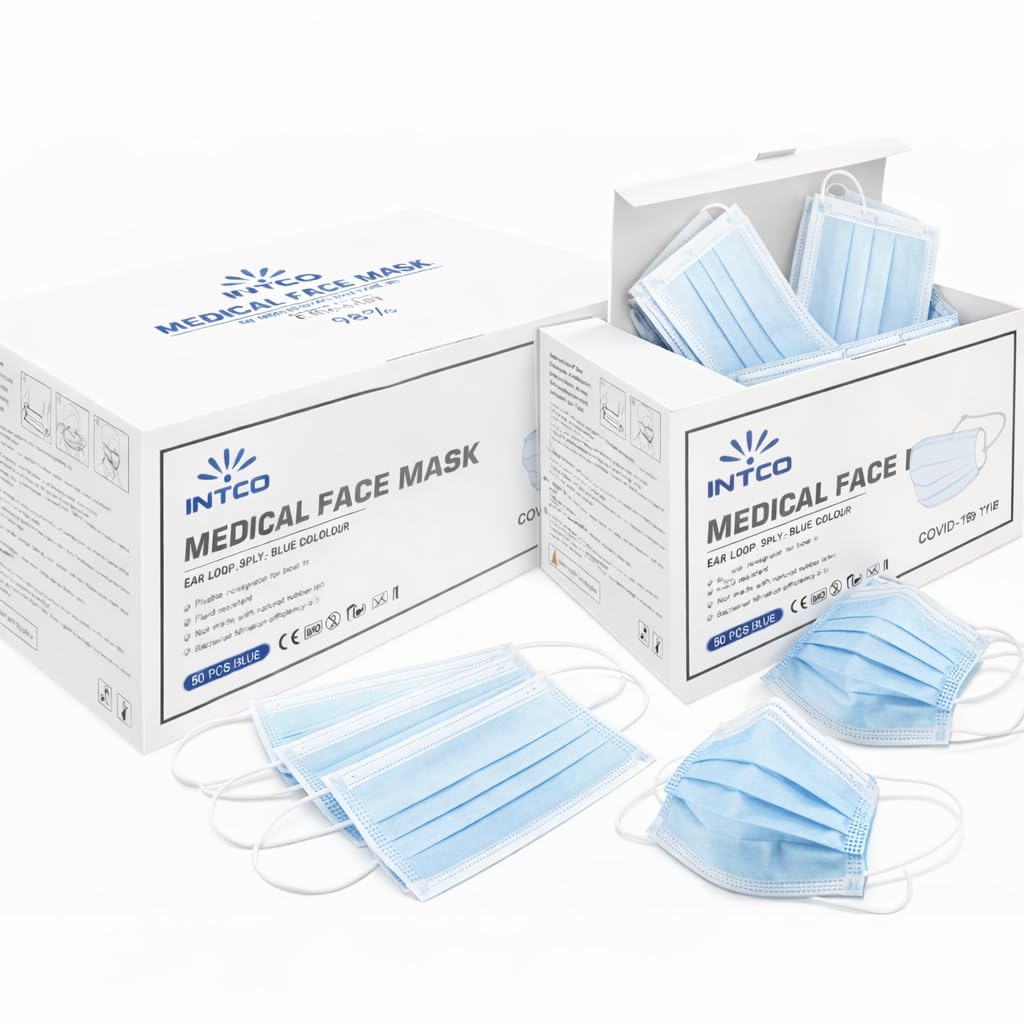 100pcs Disposable S-Medium Size Face Masks – 3-Ply Breathable Comfort Masks, Lightweight Earloop Design, Single-Use Masks for Everyday Use, Adults - 100pcs - 2 Boxes - 50 Each