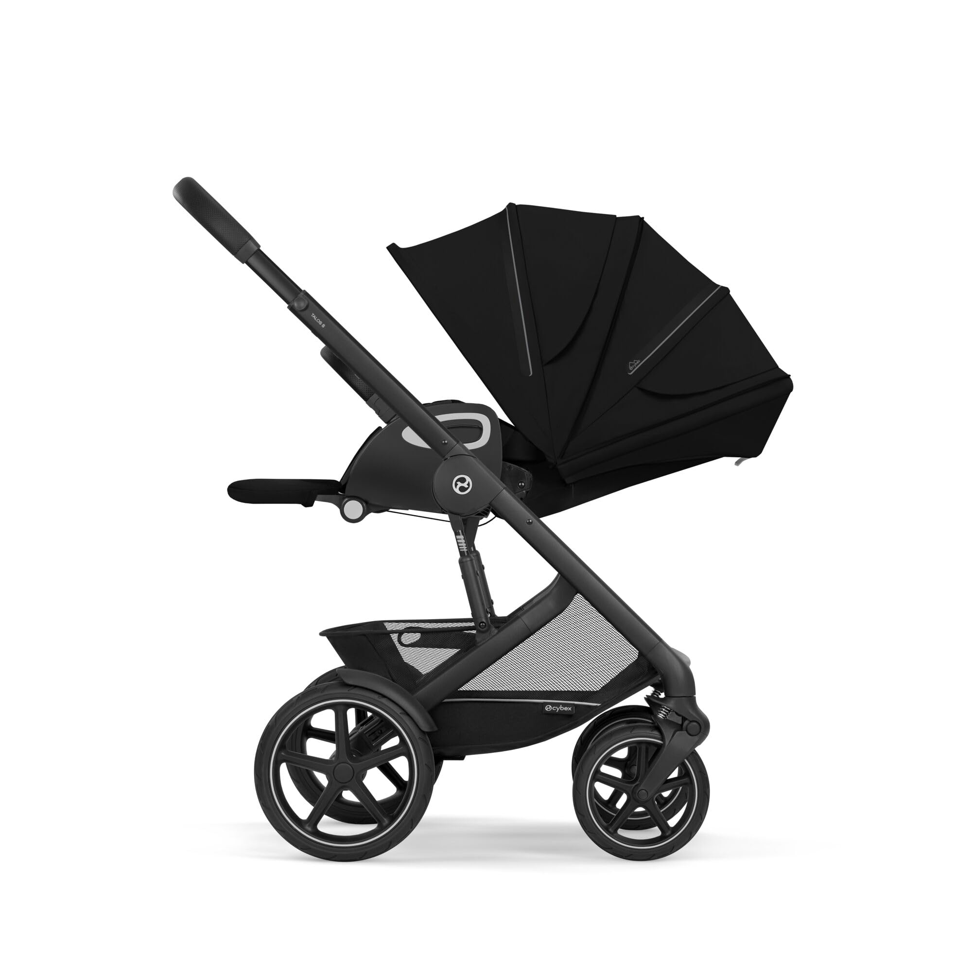 CYBEX Gold TALOS S LUX Passeggino, Dalla Nascita Fino a 22 kg (circa 4 anni), Con Sospensioni Fuoristrada, Maniglione Regolabile e Posizione Reclinabile Ergonomica, Moon Black