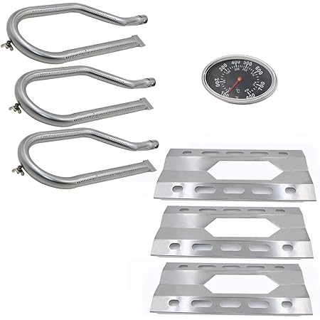 Amazon Com Hisencn Repair Parts For Costco Kirkland 720 0108 Nexgrill 720 0011 720 0047 U Gas Grills Replacement Stainless Steel Burner Tube Heat Plate Tent Temp Gauge Heat Indicator 22551 Ngb1 Ngshp3 Garden Outdoor