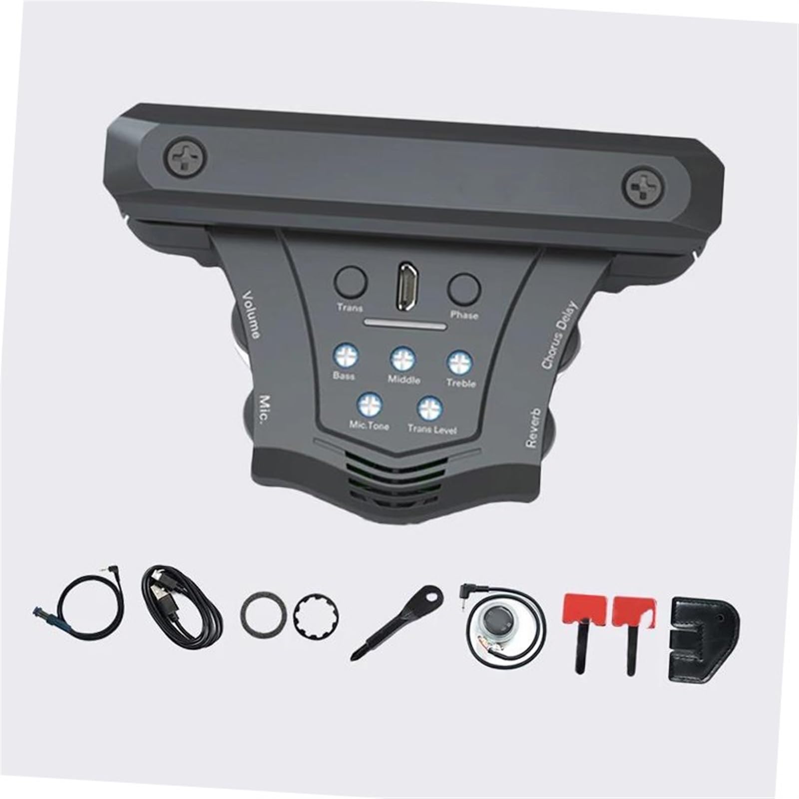 Pickup per strumenti ad arco Pickup Per Chitarra Acustica Professionale Chorus Delay Effetti Di Riverbero Piezo Magnetico Soundhole Pickup Microfonici Accessori Per Chitarra(Color:A)