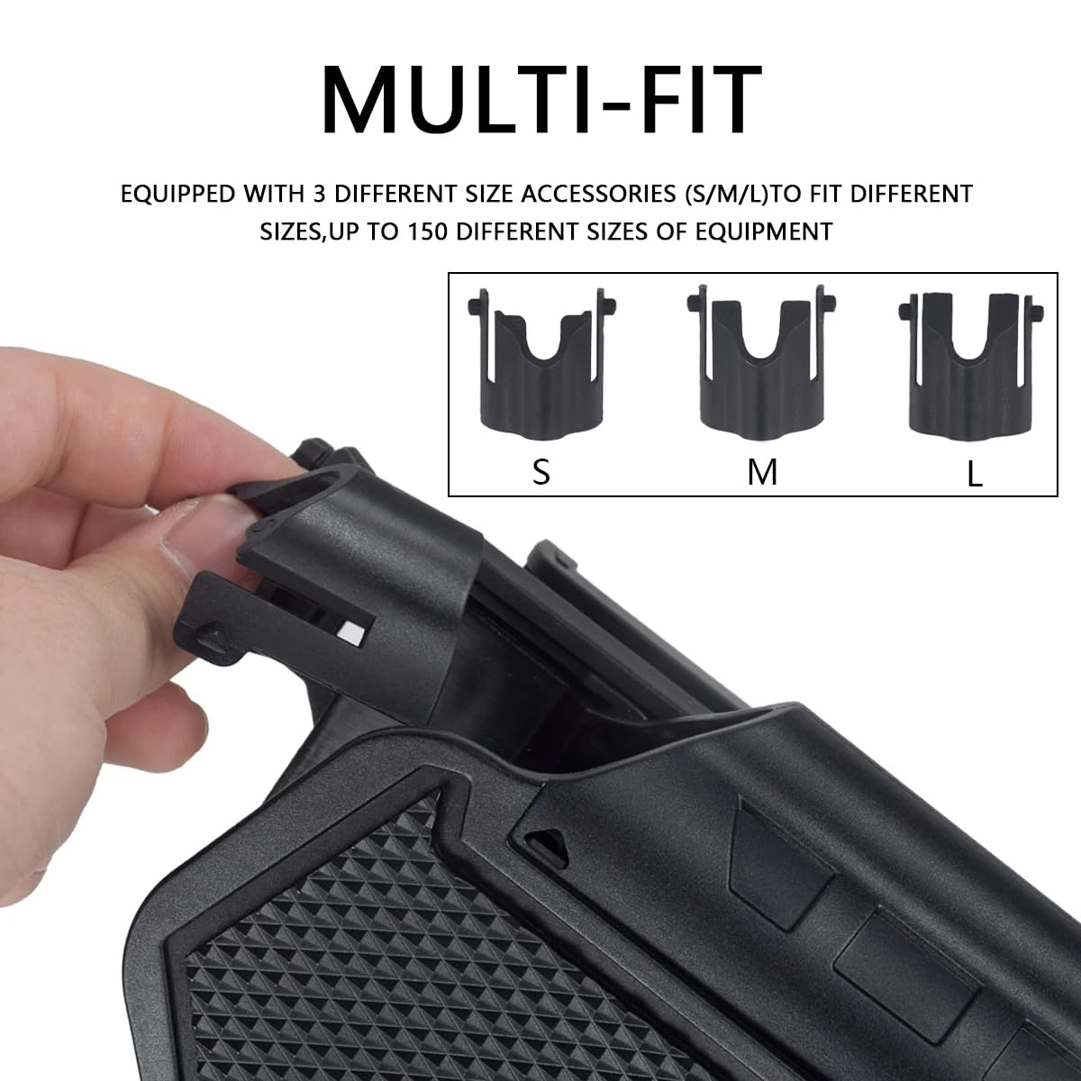 Peminkoo Fondina Tattica per Pistola Destra Airsoft G1ock 17 19 sig P226 P320 Fondine QLS System Belt per Pistola con Torcia X300