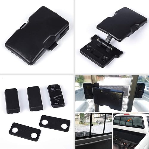 Miniatura 9 de GRAND ORANGE Cerradura de bloqueo de ventana deslizante trasera de cuarto negro compatible con Toyota Tacoma T100 Pickup Truck 69370-35010 Pestillo