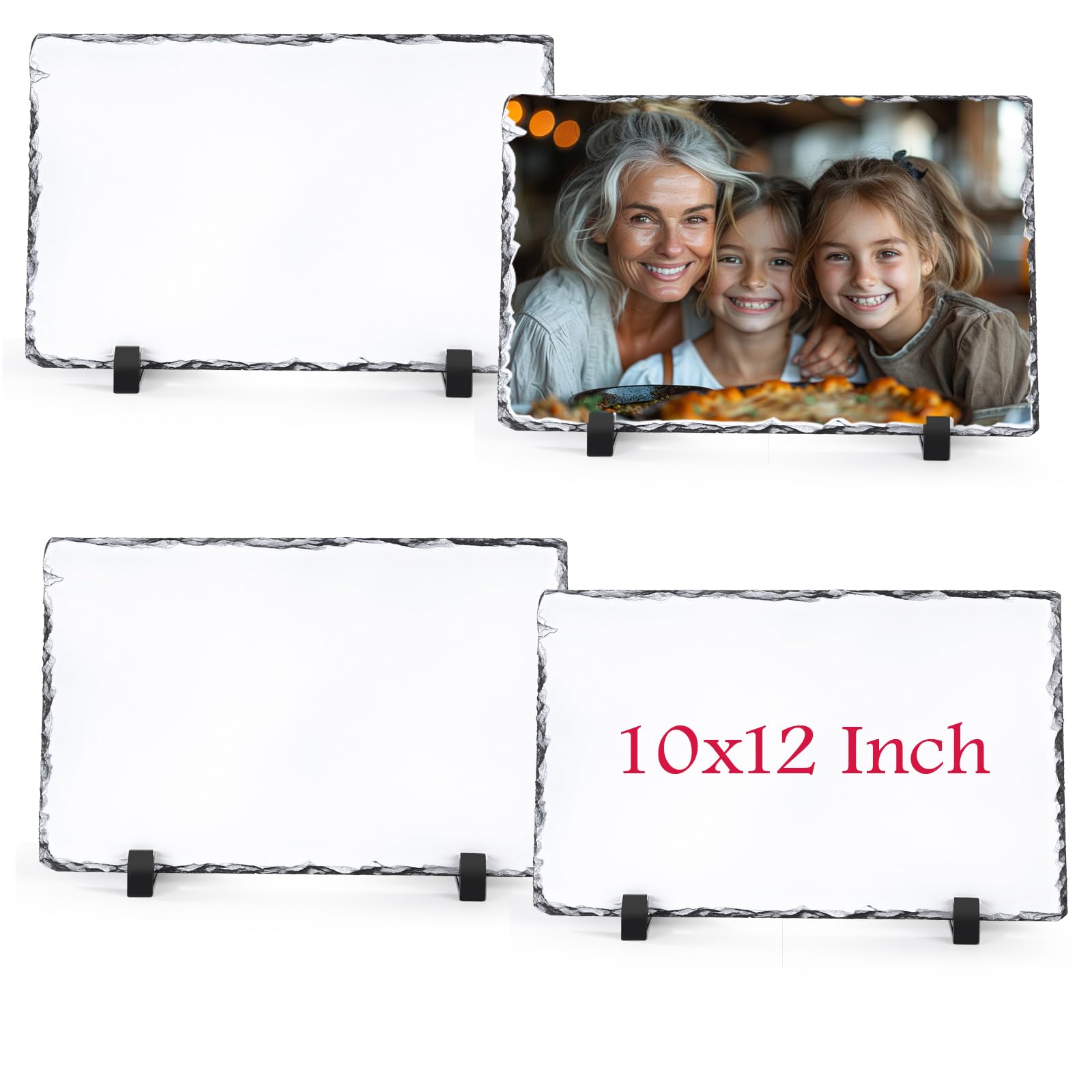 Sublimationsschiefer-Rohlinge, 25,4 x 30,5 cm, 4 Stück, Sublimations-Steinbild, Großpackung