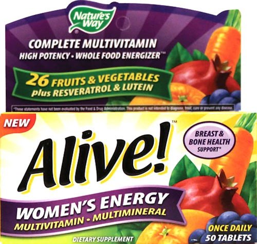 Nature's WayAlive! Women's Energy Multivitamin Multimineral - 50 tabs (PACK OF 2)