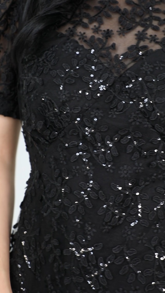 Maya Deluxe Women's Embroidered Dress For Ladies Sequin