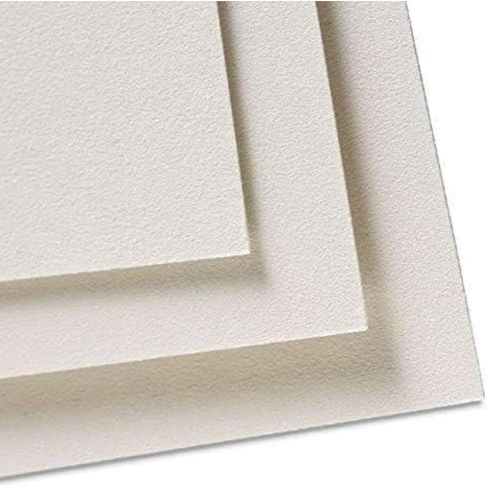 Clairefontaine - Ref 96010C - Pastelmat Card Sheets (Pack of 5 Sheets) - 360gsm Card - 50 x 70cm - White Colour - Specially Formulated For Use With Pastels