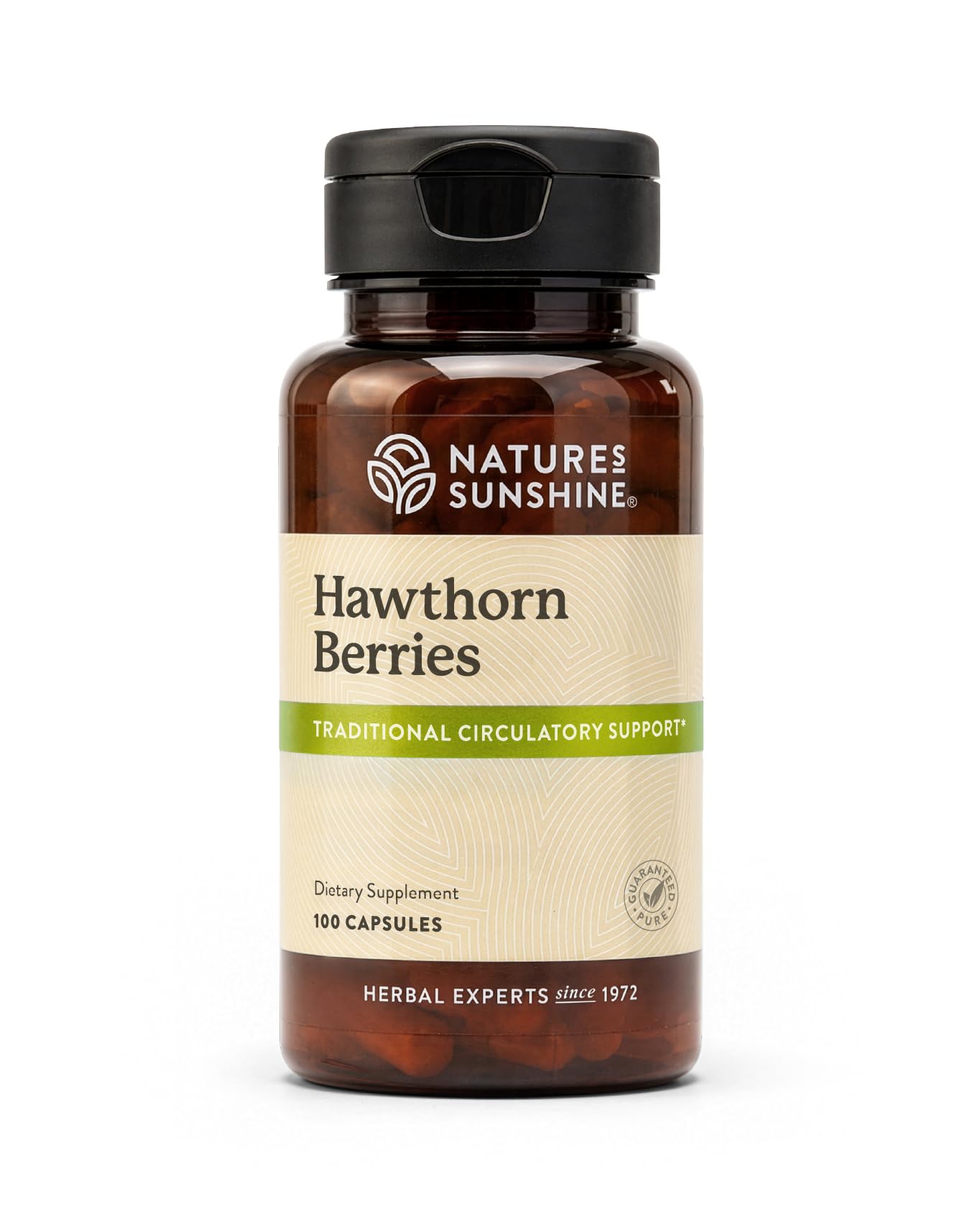 Nature's Sunshine Hawthorn Berries, 100 Capsules | Helps Enhance Heart Muscle Function and Provides Circulatory System Support