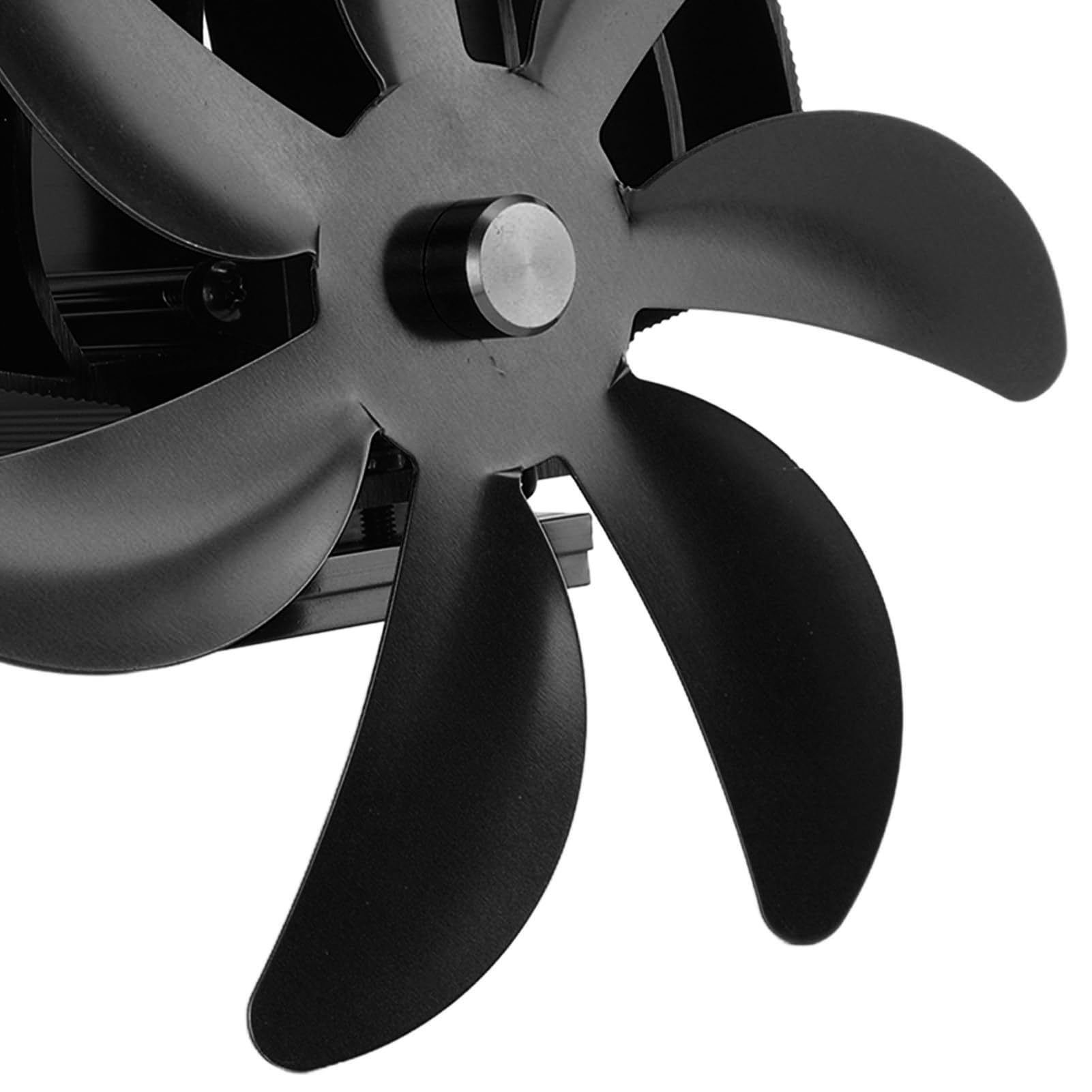 SIXRUN Ventilatore per Stufa a Legna Ventilatore per Caminetto Alimentato a Calore in Lega di Alluminio 7 Pale Design a Basso Rumore da Appendere Alla Parete per Camino Domestico Stufa a Legna