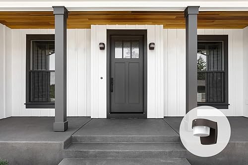 Miniatura 10 de Lithonia Lighting OSC LED SWW2 - Luz de entrada LED para exteriores con fotocélula del atardecer al amanecer, bronce oscuro