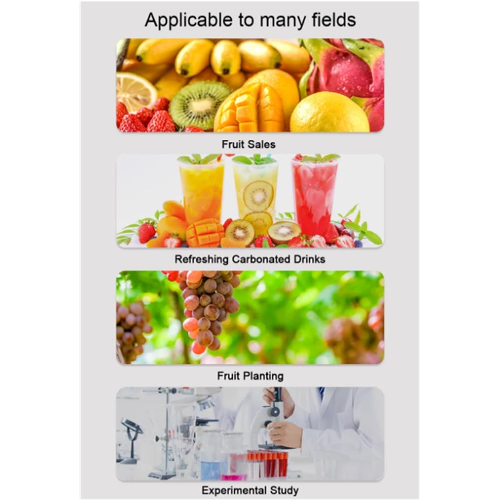 Medidor Refractómetro Digital LCD para Zumos de Frutas y Bebidas, Instrumento de Medición de Contenido de Azúcar ATC 0-35% Sacarómetro