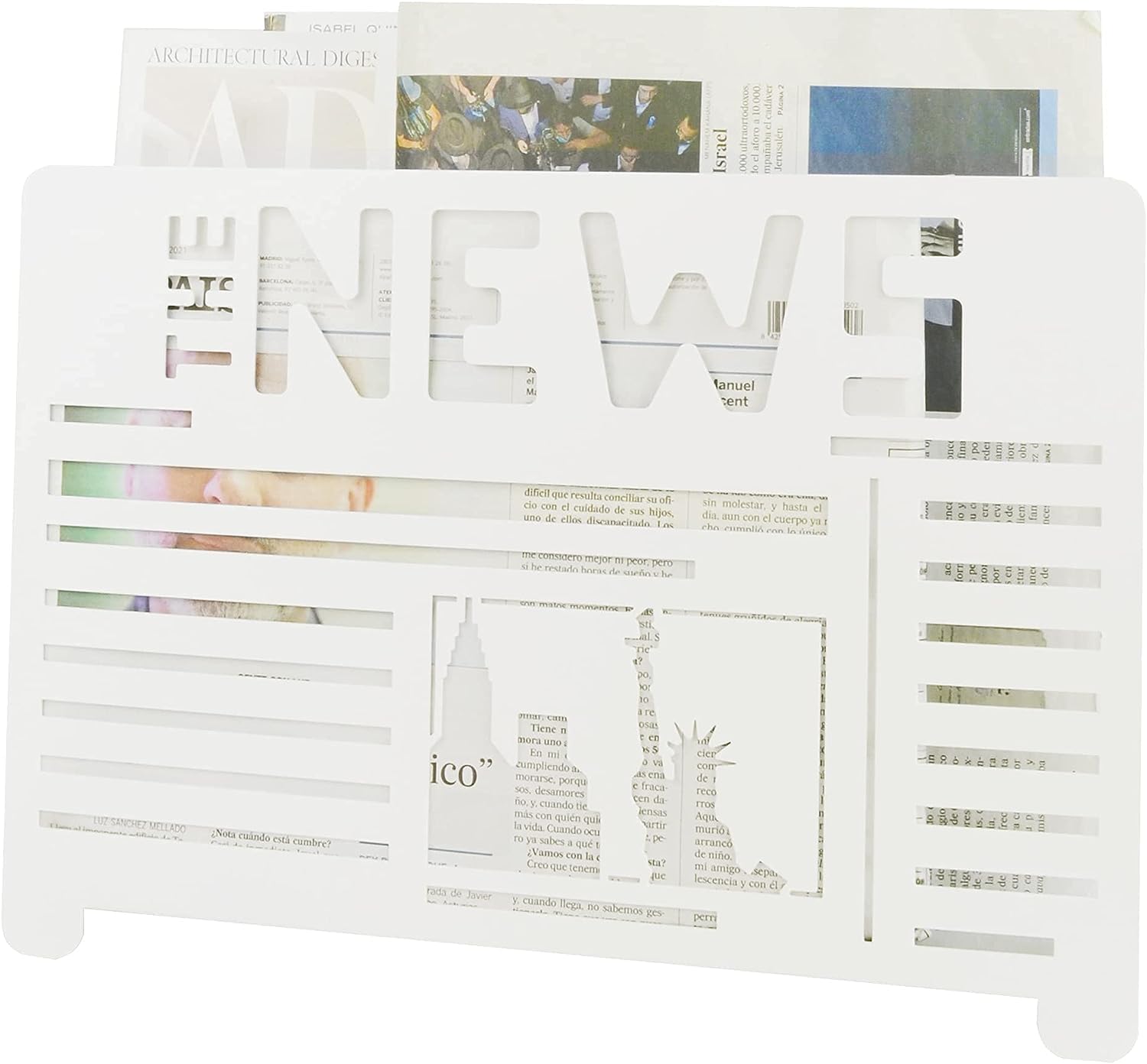 Portariviste Da Terra Pieghevole In Pelle PU - Elegante E Multifunzionale Per Casa E Ufficio - Foto 12