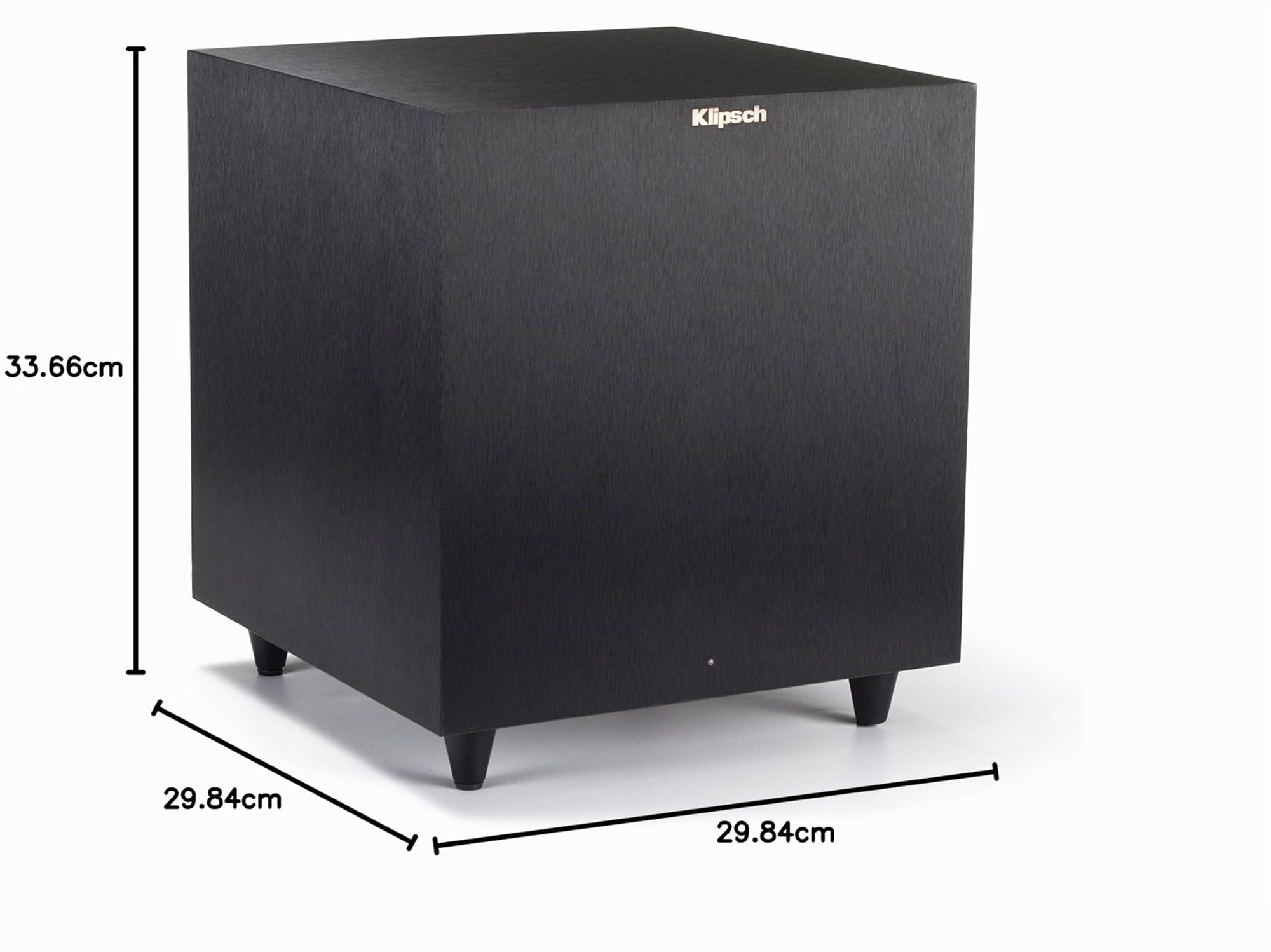 Klipsch - Cassa surround subwoofer, 150 Watt di potenza di picco, Reference R-8SW, (vinile nero spazzolato, 8 pollici)
