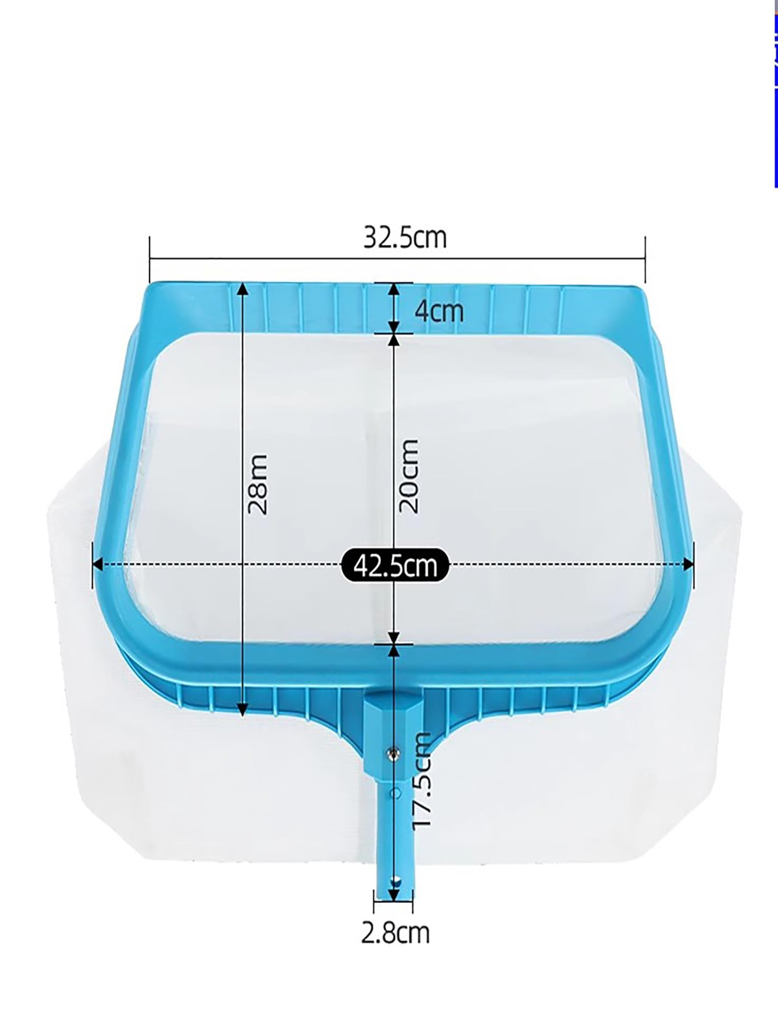 Esta Red para Recoger Hojas de Piscina, Herramienta de Limpieza Resistente para Piscinas con Bolsa de Malla de Nailon Fina y Profunda: Limpieza rápida, Borde fácil de Recoger, eliminación de