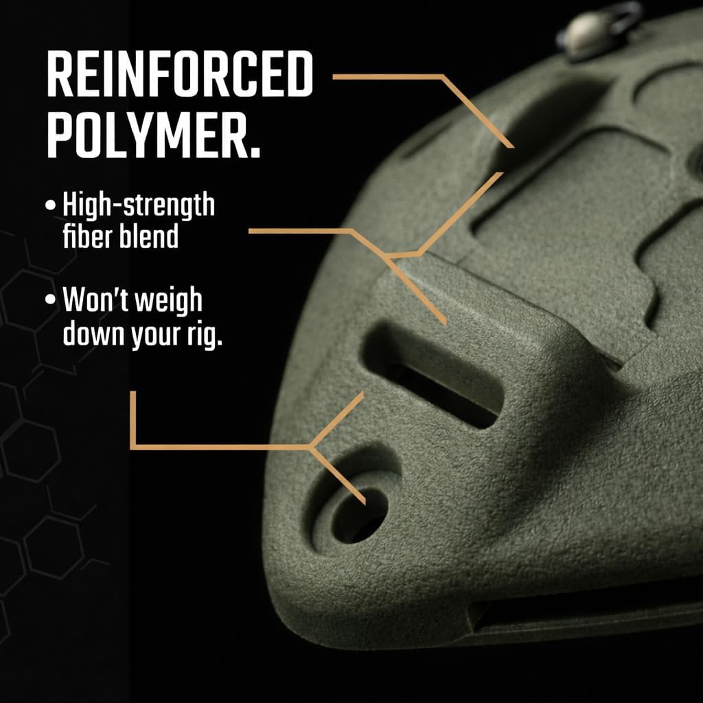 DLP Tactical Universal NVG Mount Shroud for 1 or 3 Hole Helmets | Compatible with ACH MICH Fast OPS-Core Crye AirFrame | Reinforced Polymer Night Vision Mount with Hardware Lightweight Durable