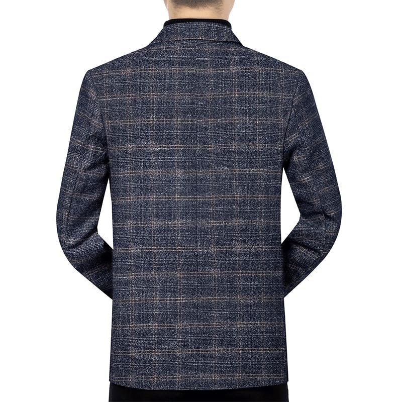 Mens Blue Gray Plaid Casual Blazers Lightweight Sport Coats 2 Button Suit Jacket Dress for Daily Party Business2