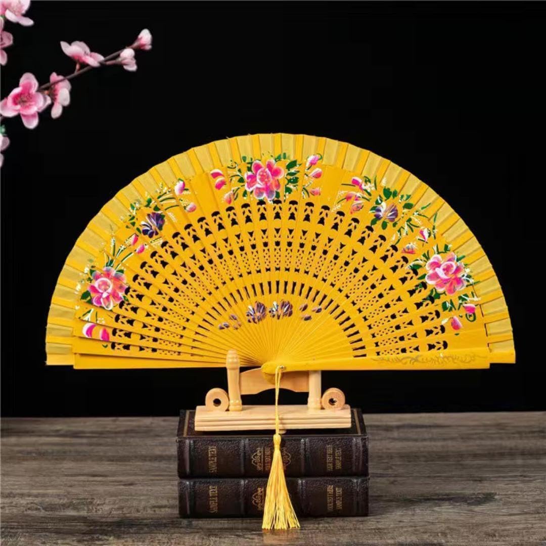花柄レースアバニコ（黄色のみ） Amazon.co.jp: フラメンコ アバニコ 23cm 花柄 透かし 扇子 バレエ
