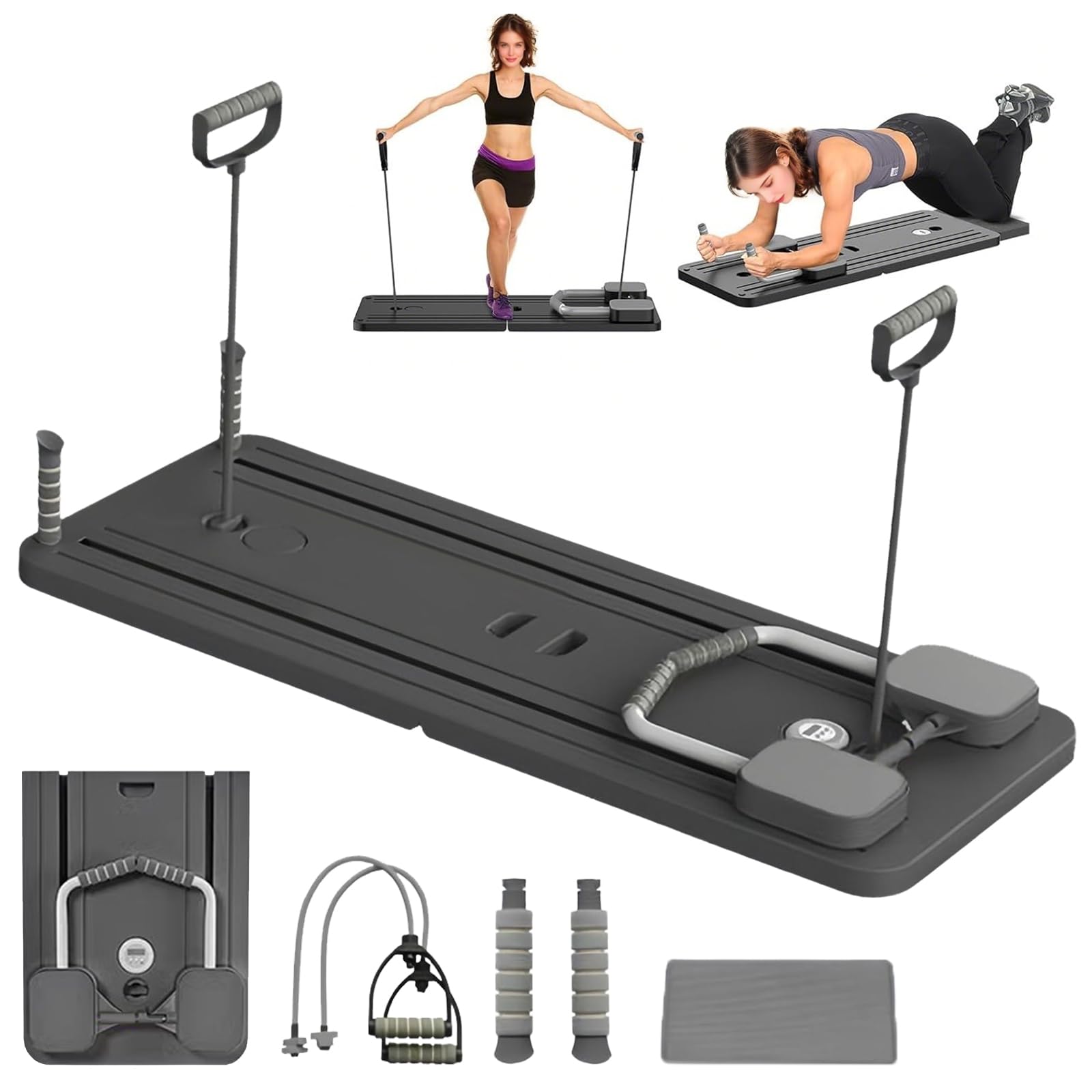 2025 Upgraded Pilates Board - 5-in-1 Faltbarer Reformer Mit LED-Zähler Für Zuhause