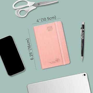 POPRUN 2026-2027 A6 Academic Pocket Diary Week to View Small Soft Cover