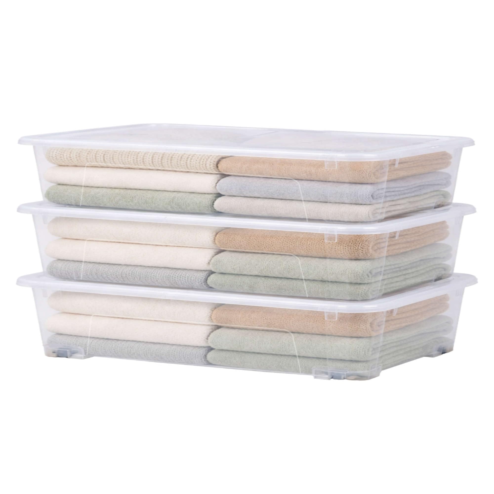 Sundis View Box, boîte de rangement sous le lit avec roues, 50L, x3