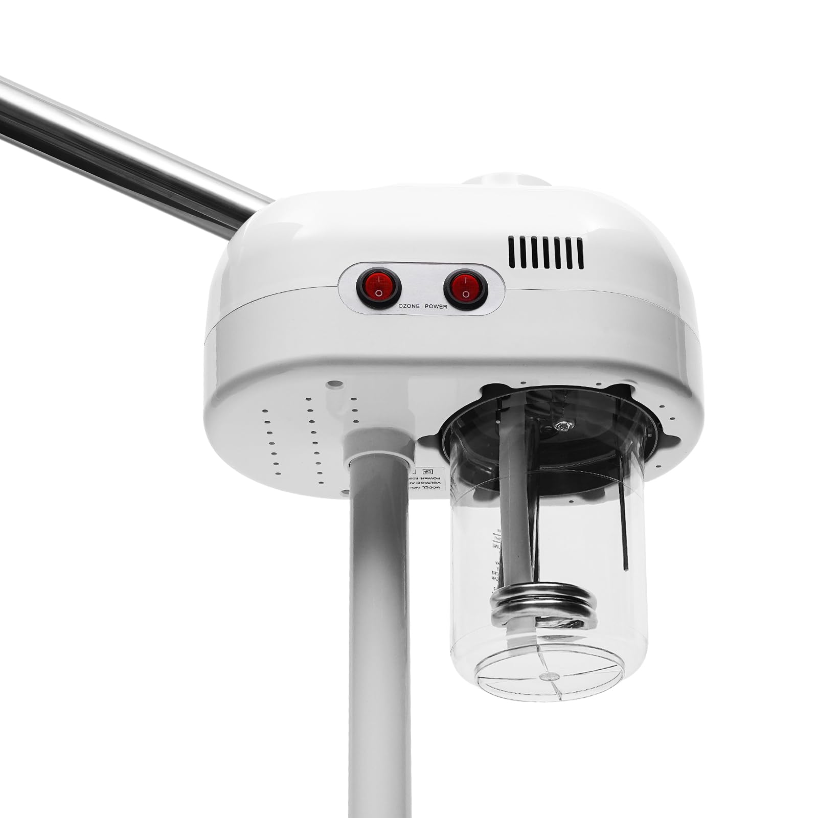 Vaporizador facial 2 en 1 con ozono para sauna facial con boquilla giratoria, ruedas universales para hogares, hospitales, salones de belleza